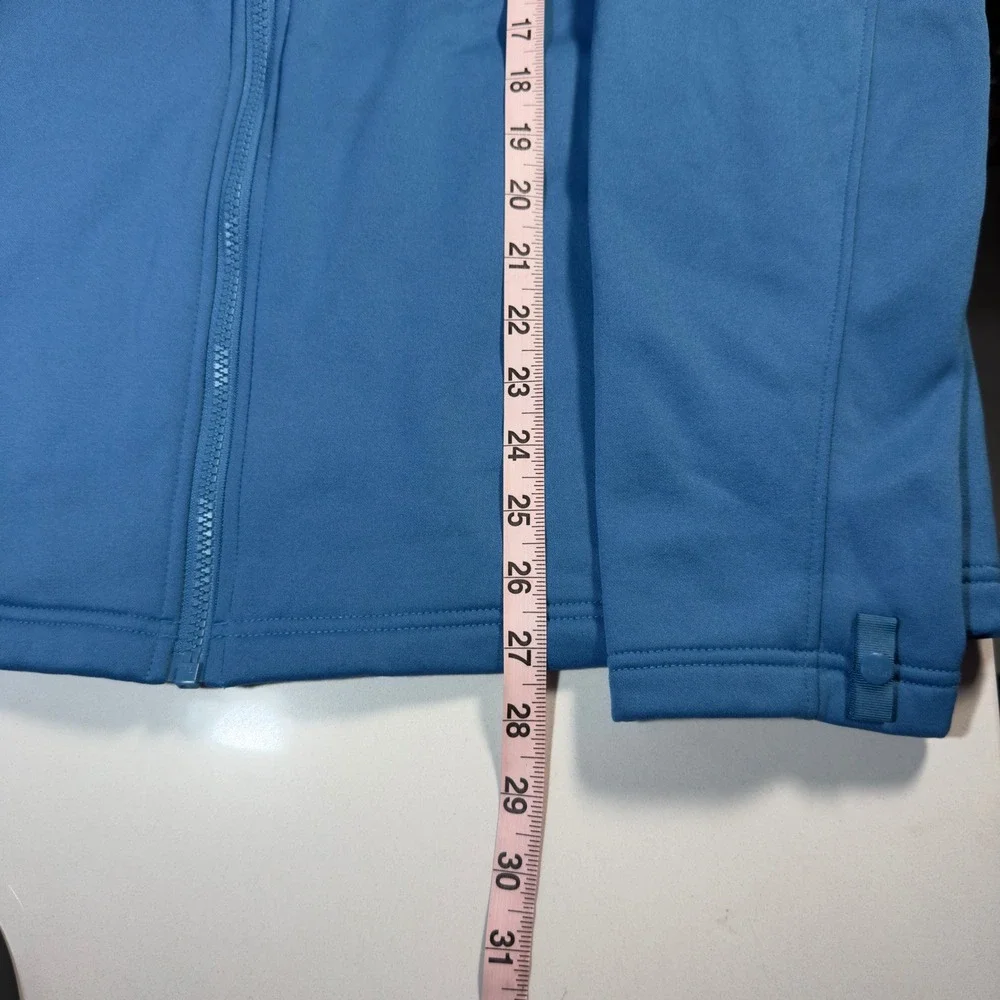 The North Face Full Zip Jacket Mens Large Blue Excellent Fleece Softshell